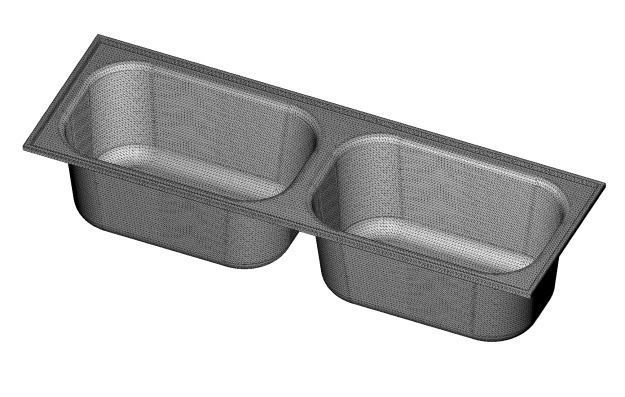Double Bowl Kitchen Sink 3D print model_2