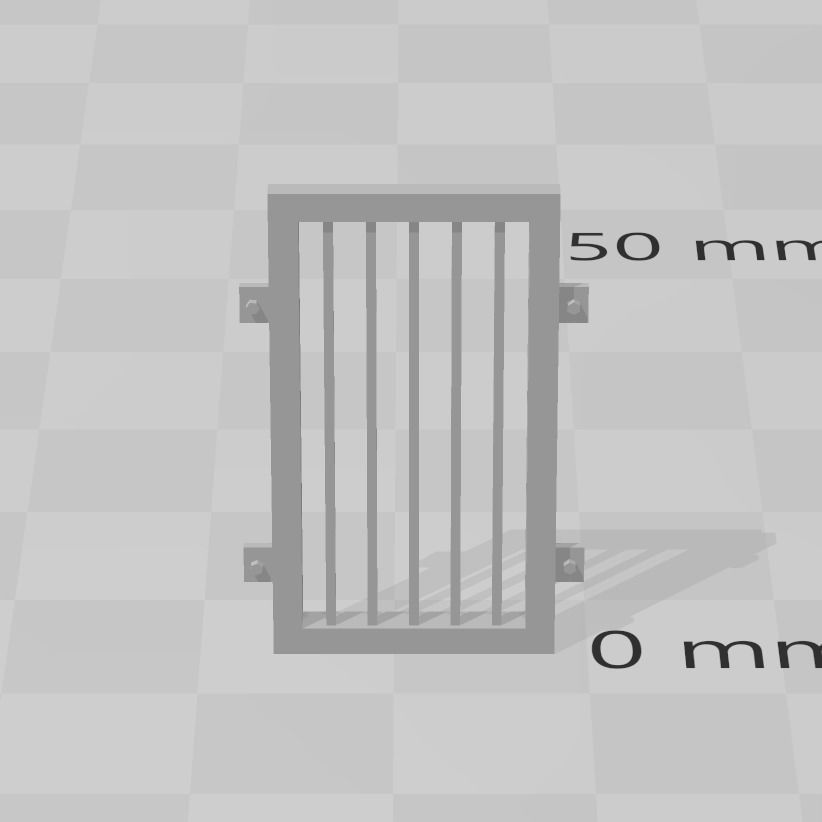 WINDOW SECURITY BARS 7MM SCALE O GAUGE MODEL RAILWAY 3D print model_2