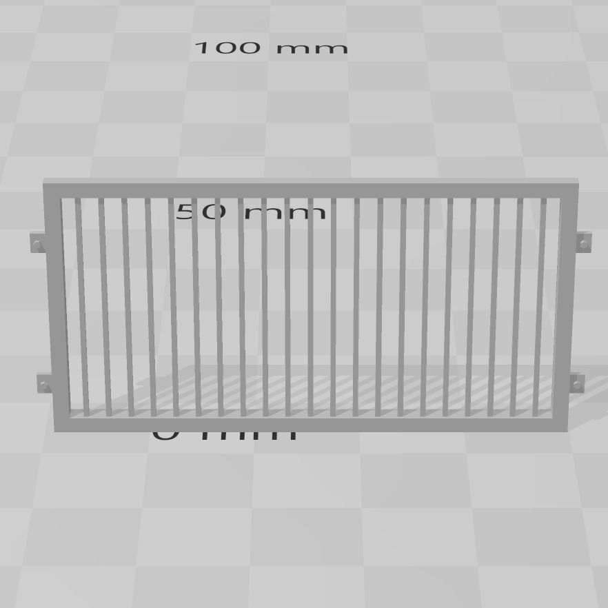 WINDOW SECURITY BARS 7MM SCALE O GAUGE MODEL RAILWAY 3D print model_6