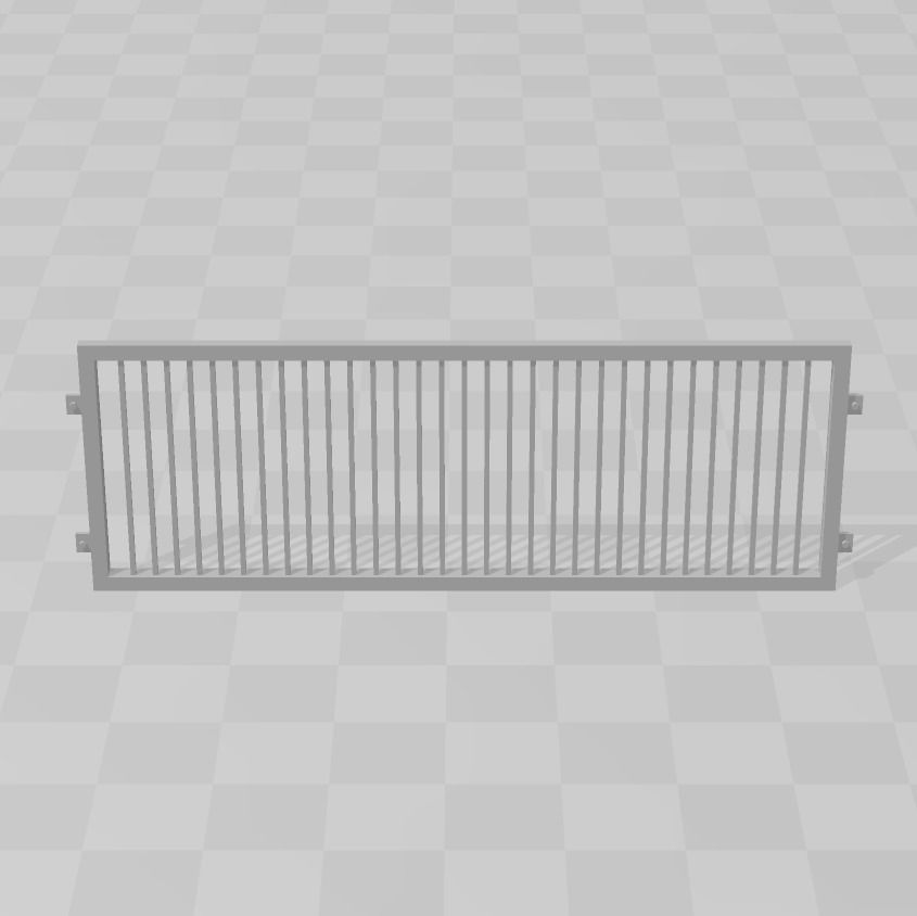 WINDOW SECURITY BARS 7MM SCALE O GAUGE MODEL RAILWAY 3D print model_7