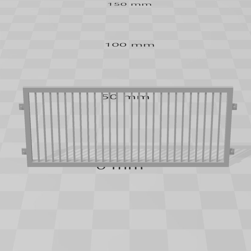 WINDOW SECURITY BARS 7MM SCALE O GAUGE MODEL RAILWAY 3D print model_5