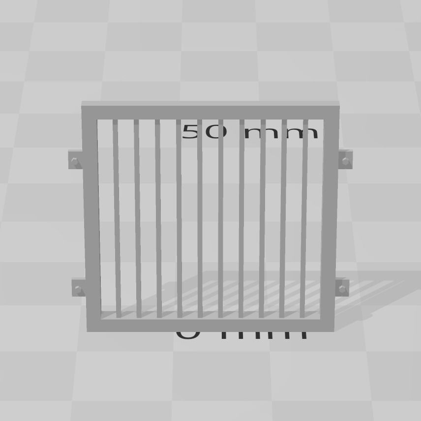 WINDOW SECURITY BARS 7MM SCALE O GAUGE MODEL RAILWAY 3D print model_4
