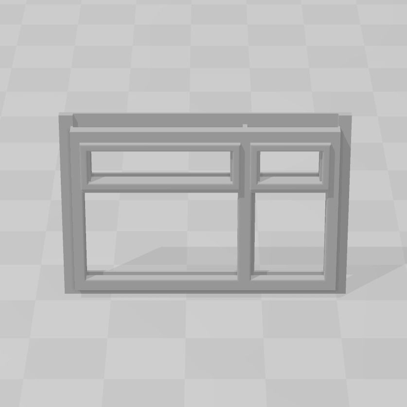WINDOW FRAMES FOR 7MM SCALE O GAUGE MODEL RAILWAY BUILDING 3D print model_3