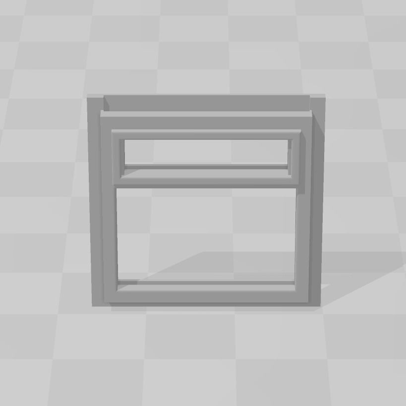 WINDOW FRAMES FOR 7MM SCALE O GAUGE MODEL RAILWAY BUILDING 3D print model_2