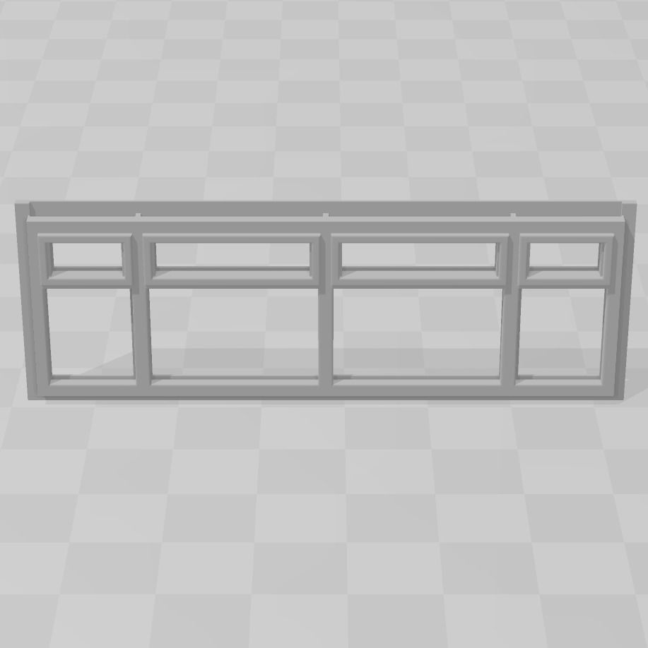 WINDOW FRAMES FOR 7MM SCALE O GAUGE MODEL RAILWAY BUILDING 3D print model_6