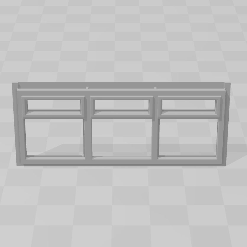 WINDOW FRAMES FOR 7MM SCALE O GAUGE MODEL RAILWAY BUILDING 3D print model_5