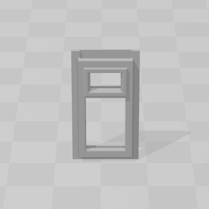 WINDOW FRAMES FOR 7MM SCALE O GAUGE MODEL RAILWAY BUILDING 3D print model_1