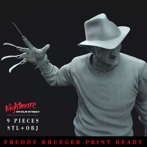 FREDDY KRUEGER printable 3D figure 3D print model