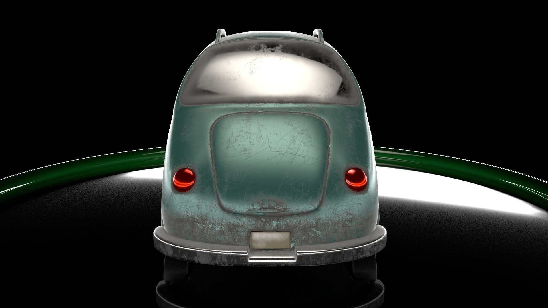 Cartoon car Low-poly 3D model_7