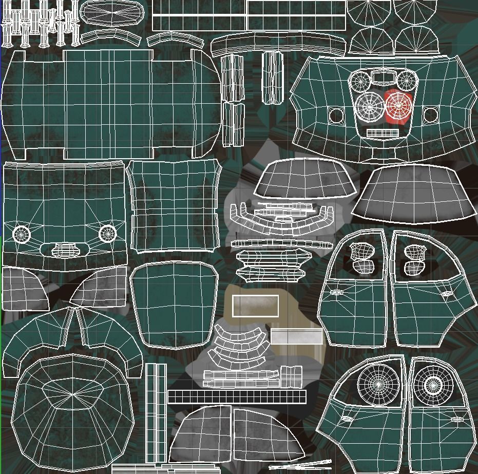 Cartoon car Low-poly 3D model_16