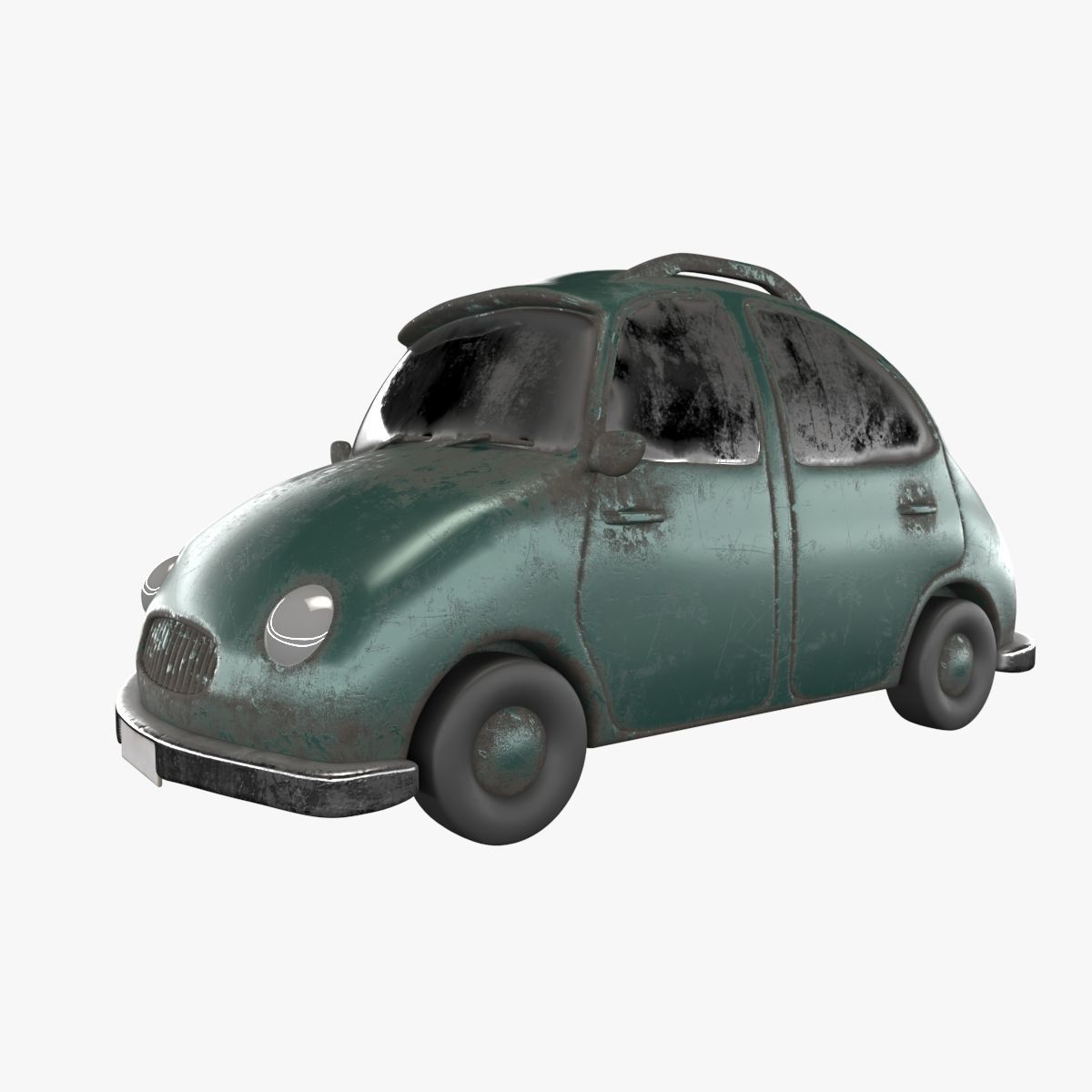 Cartoon car Low-poly 3D model_9