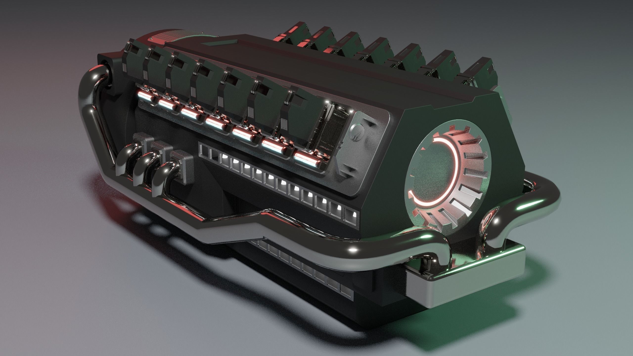 3D model Futuristic sci-fi engine 3D model_1