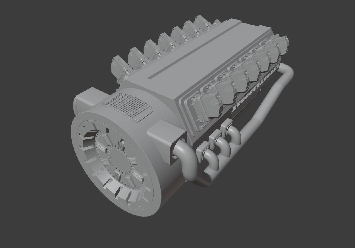 3D model Futuristic sci-fi engine 3D model_9