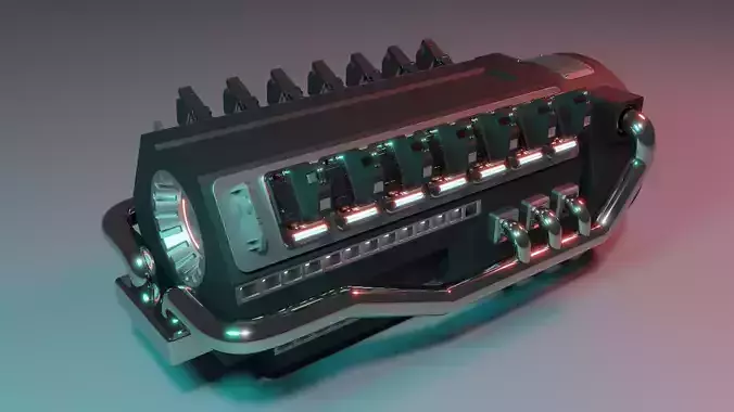 3D model Futuristic sci-fi engine