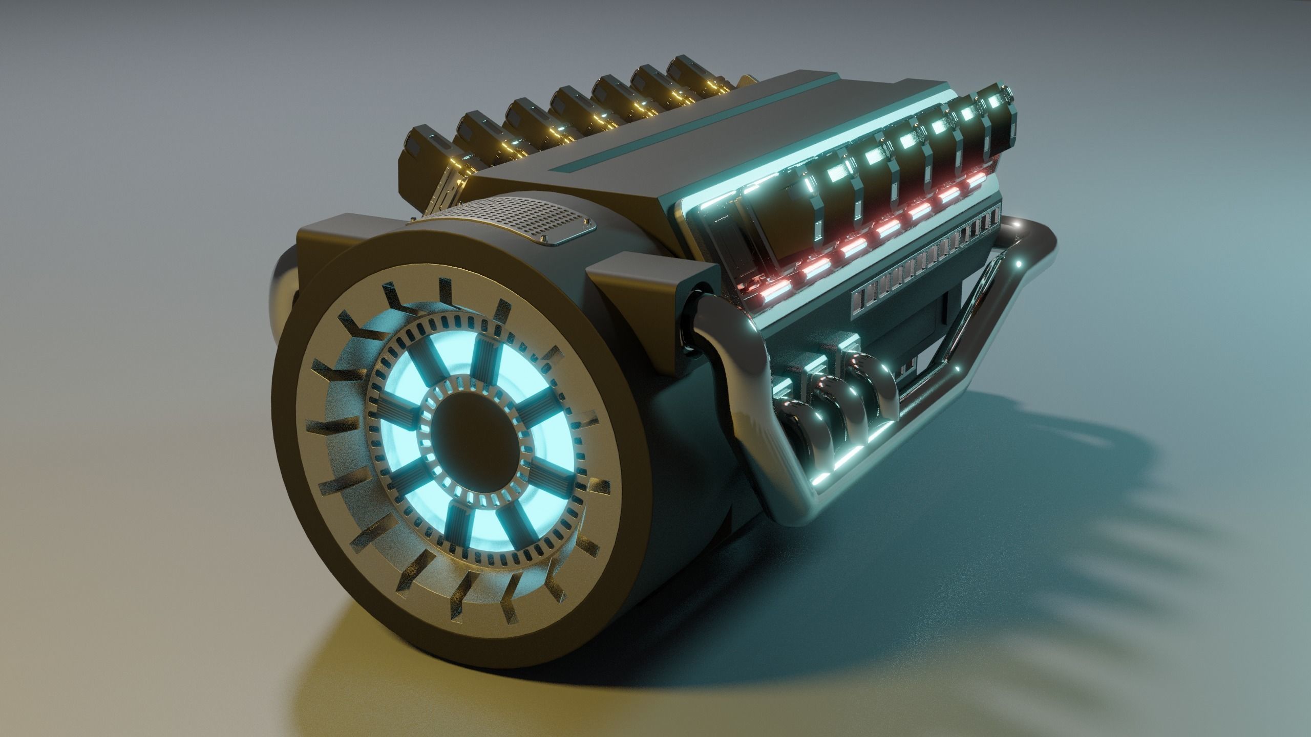 3D model Futuristic sci-fi engine 3D model_2