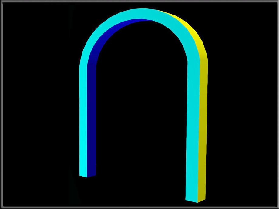 Round Arch 02 Low-poly 3D model_1