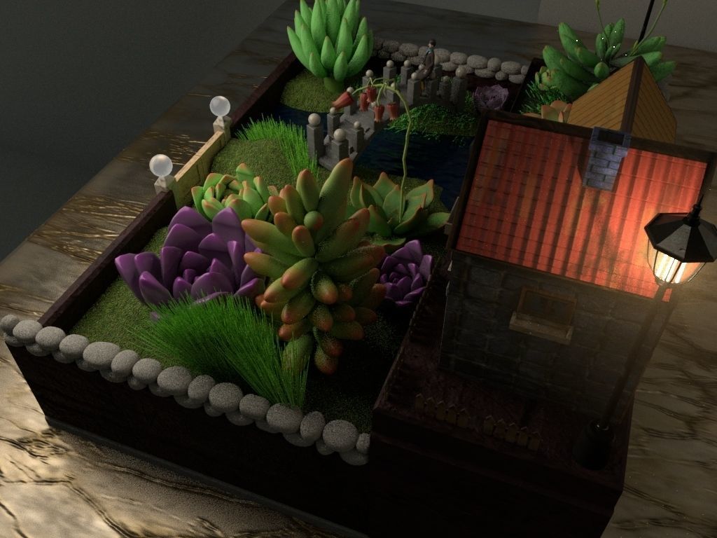 creative pot flower4 3D model_18