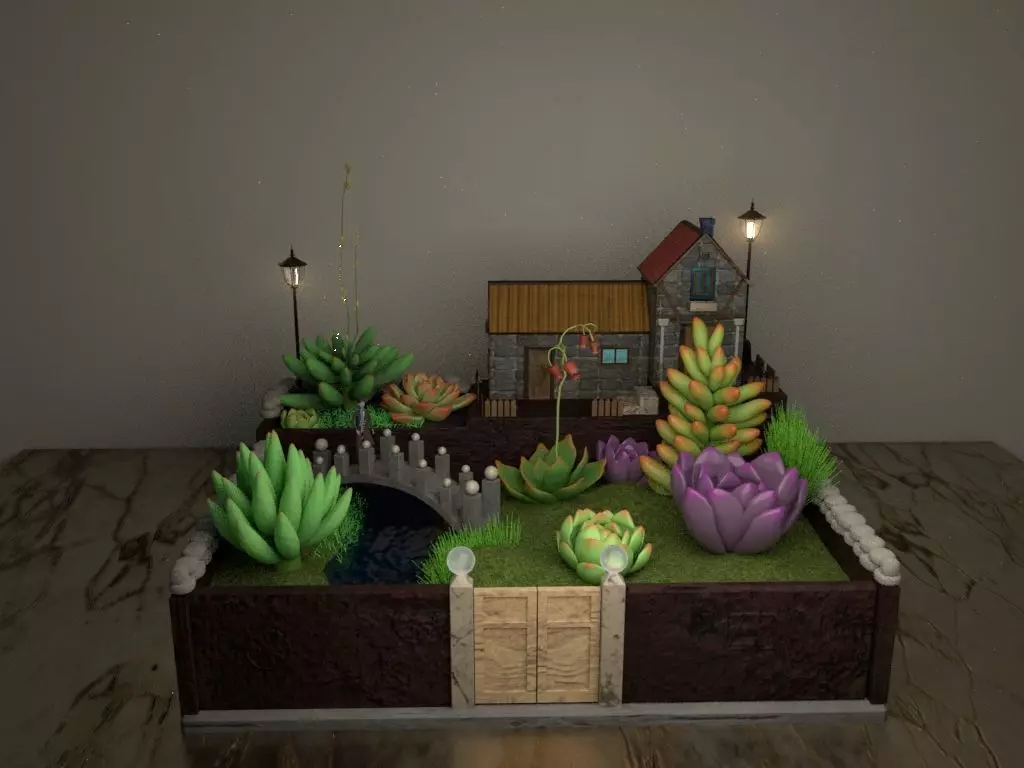 creative pot flower4 3D model_0