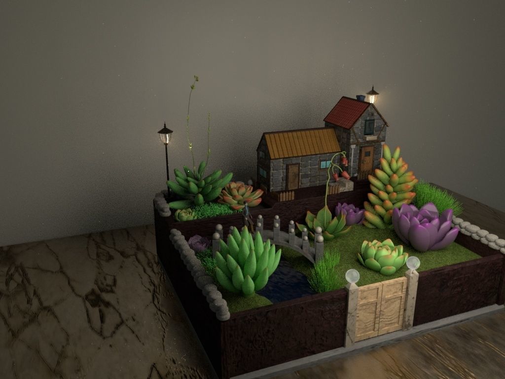 creative pot flower4 3D model_15