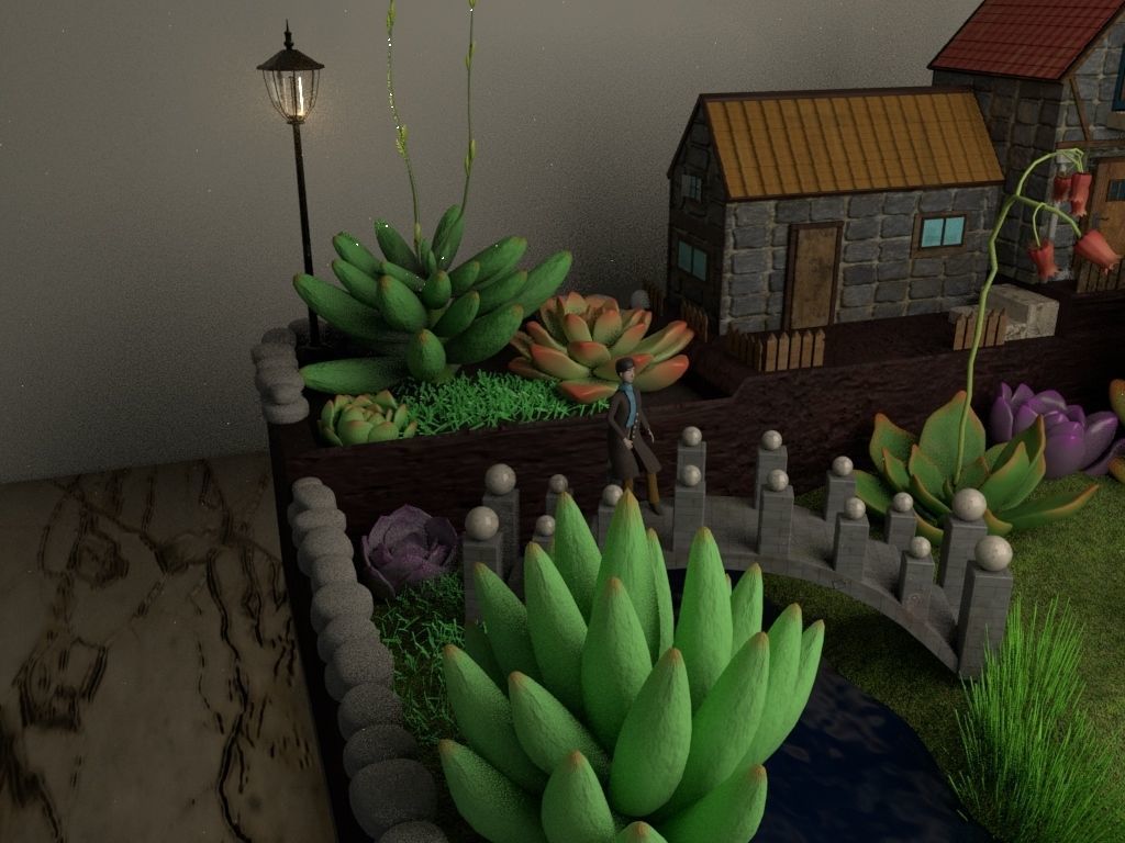 creative pot flower4 3D model_21