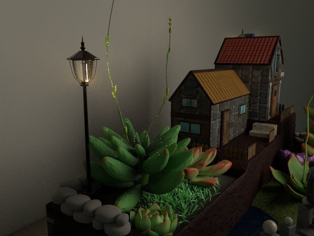 creative pot flower4 3D model_3