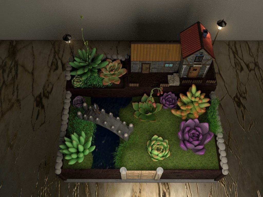 creative pot flower4 3D model_4
