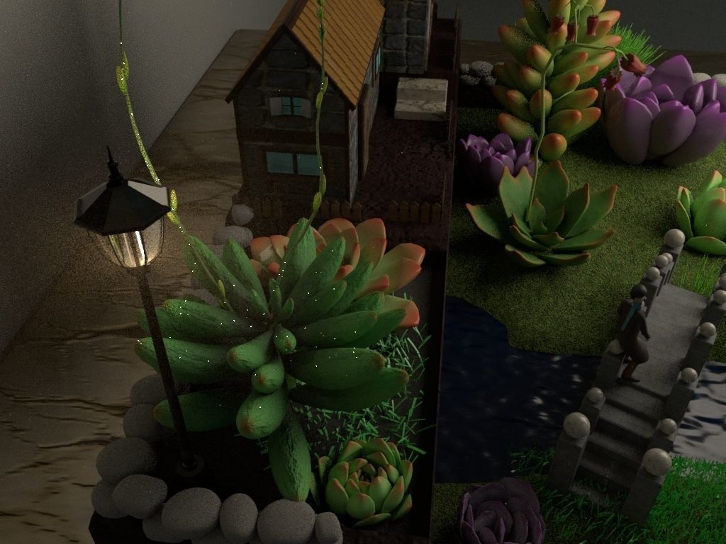 creative pot flower4 3D model_7