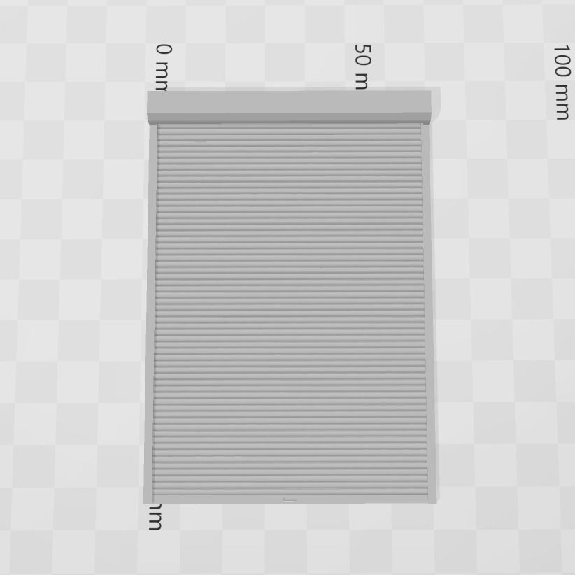 CLOSED ROLLER SHUTTER DOOR 7MM SCALE O GAUGE MODEL RAILWAY 3D print model_2