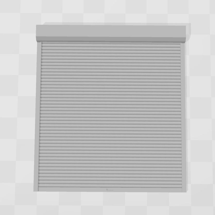CLOSED ROLLER SHUTTER DOOR 7MM SCALE O GAUGE MODEL RAILWAY 3D print model_1