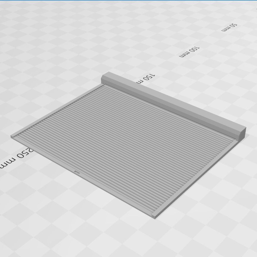 CLOSED ROLLER SHUTTER DOOR 7MM SCALE O GAUGE MODEL RAILWAY 3D print model_3