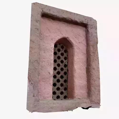 Medieval Nomad Building Window Low-poly 3D model