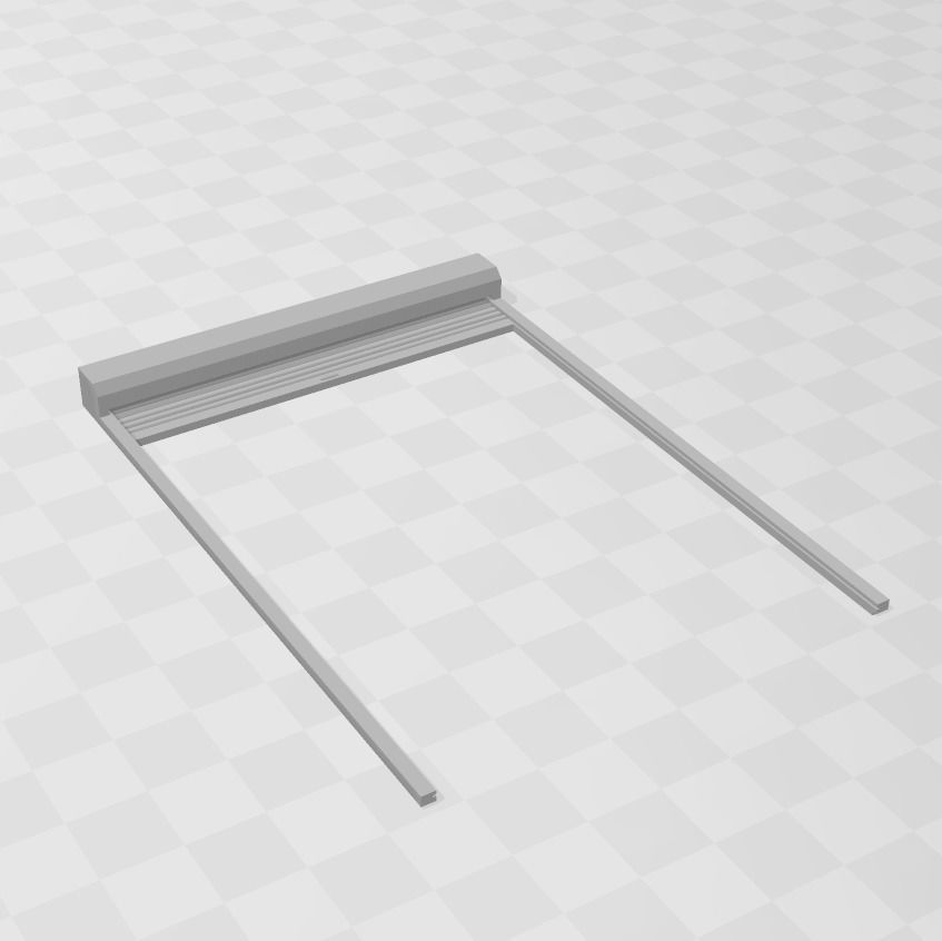 OPEN ROLLER SHUTTER DOOR 7MM SCALE O GAUGE MODEL RAILWAY 3D print model_2
