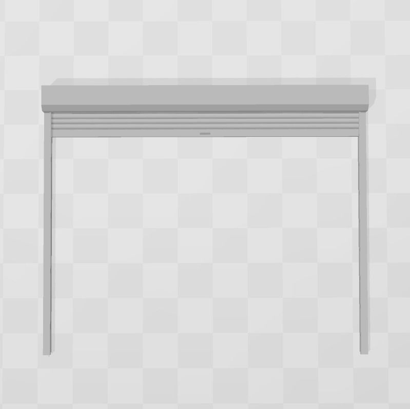 OPEN ROLLER SHUTTER DOOR 7MM SCALE O GAUGE MODEL RAILWAY 3D print model_3