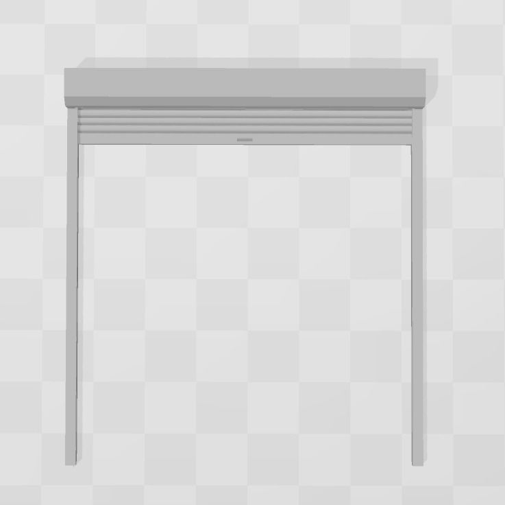 OPEN ROLLER SHUTTER DOOR 7MM SCALE O GAUGE MODEL RAILWAY 3D print model_1