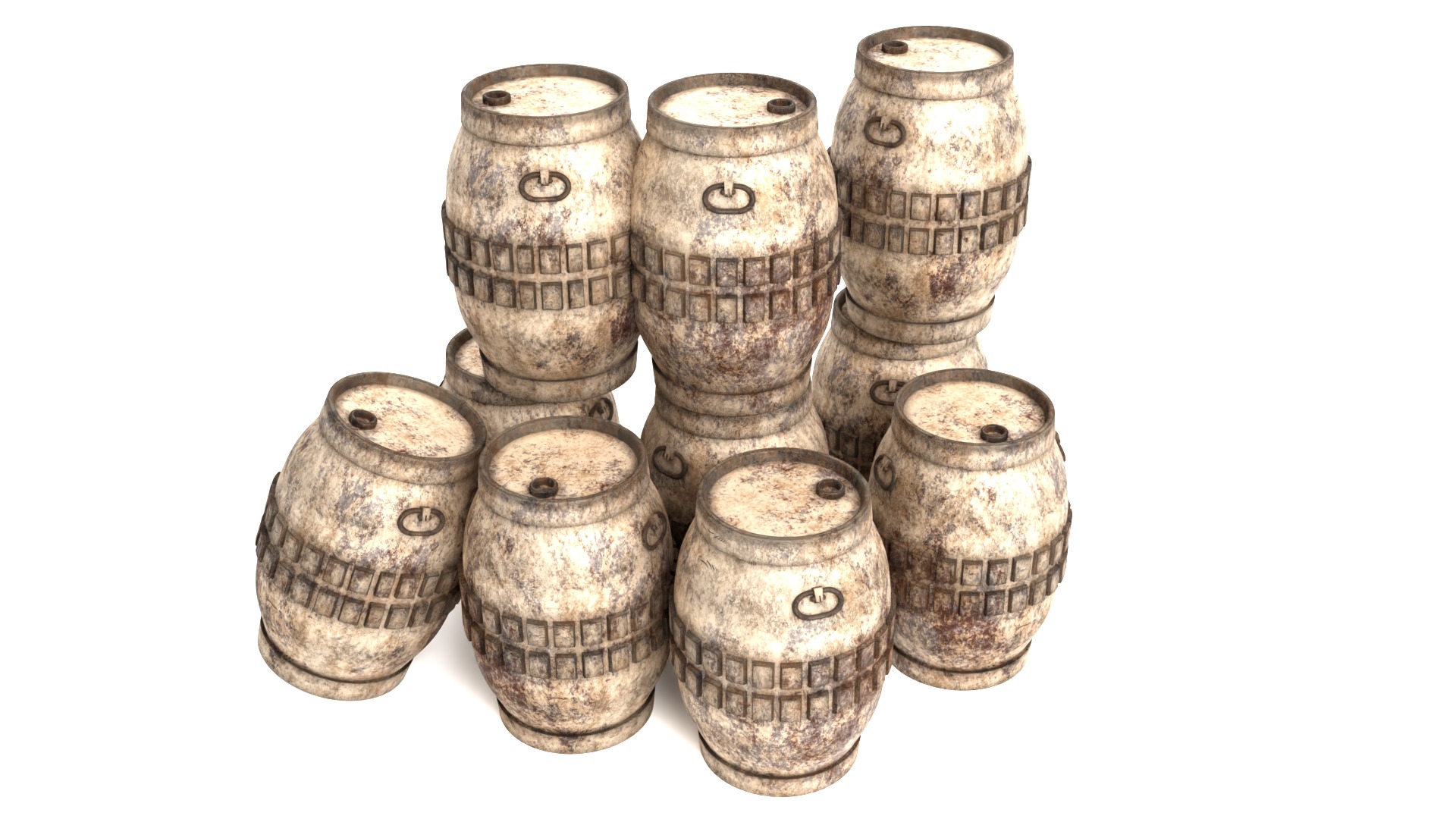 Tantooine Small Barrels  1-12 scale Free 3D print model_5