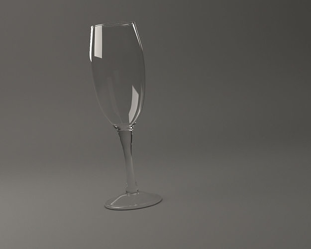 GLASSWARE---Champagne Flute 001 3D print model