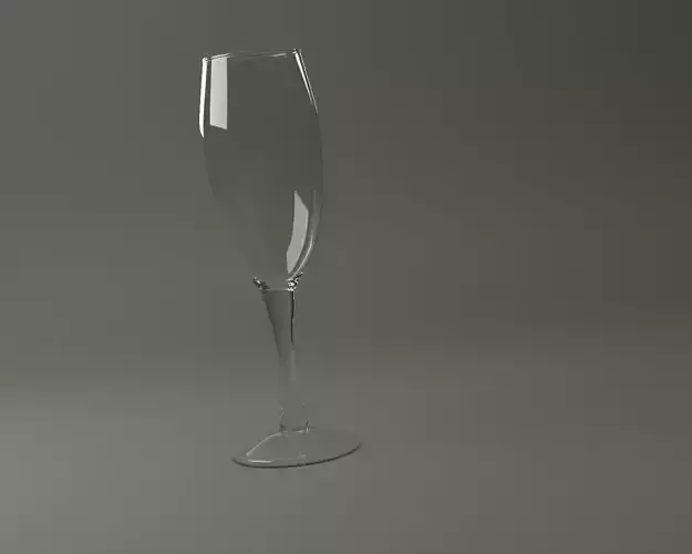 GLASSWARE---Champagne Flute 001 3D print model