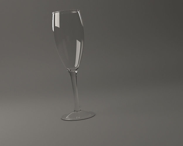 GLASSWARE---Champagne Flute 002 3D print model