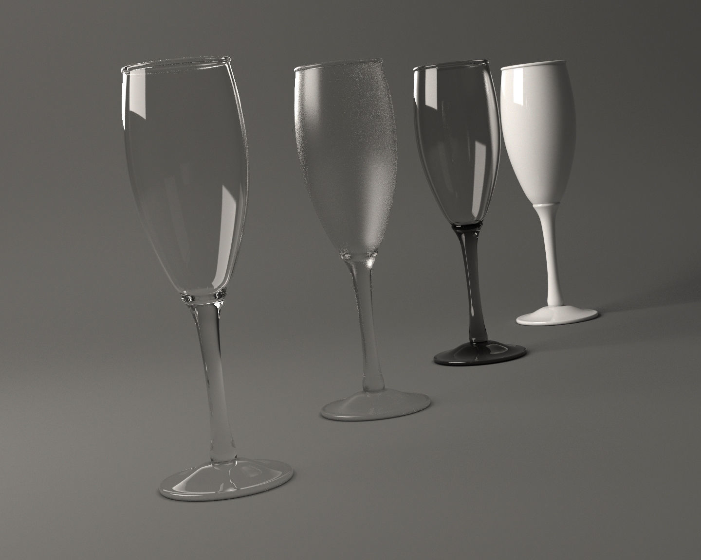 GLASSWARE---Champagne Flute 002 3D print model_2
