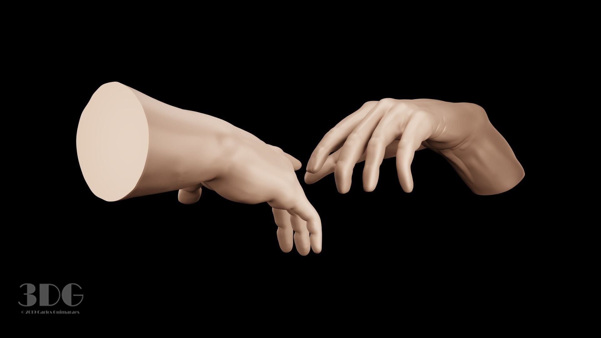 Hand anatomy 3D model_3
