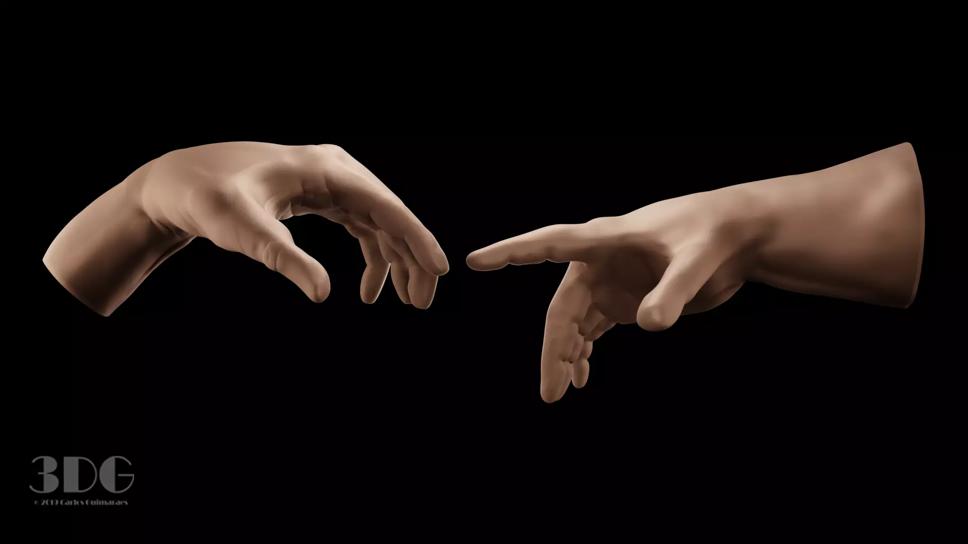 Hand anatomy 3D model_0