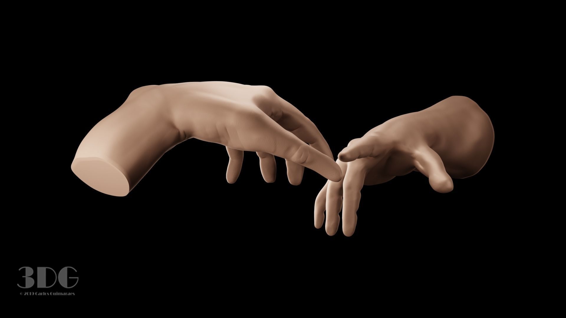 Hand anatomy 3D model_6