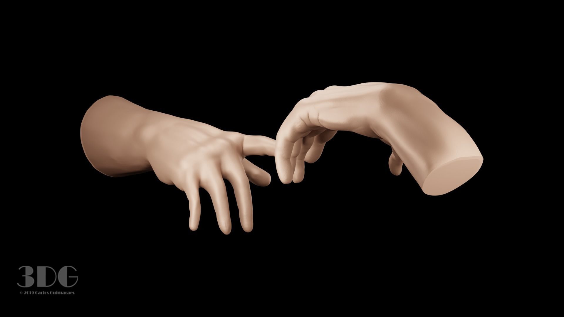 Hand anatomy 3D model_5