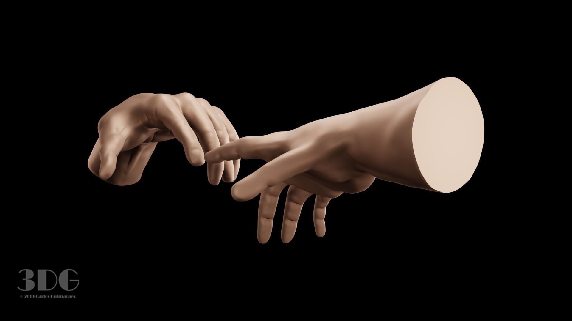 Hand anatomy 3D model_2