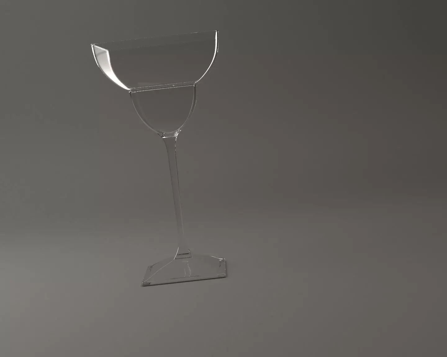 GLASSWARE---Square Cocktail Glass 002 3D print model