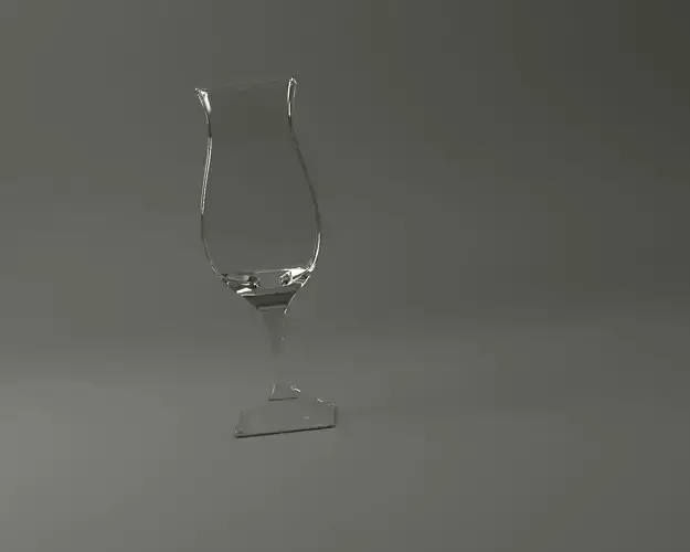 GLASSWARE---Square Wine Glass 001 3D print model