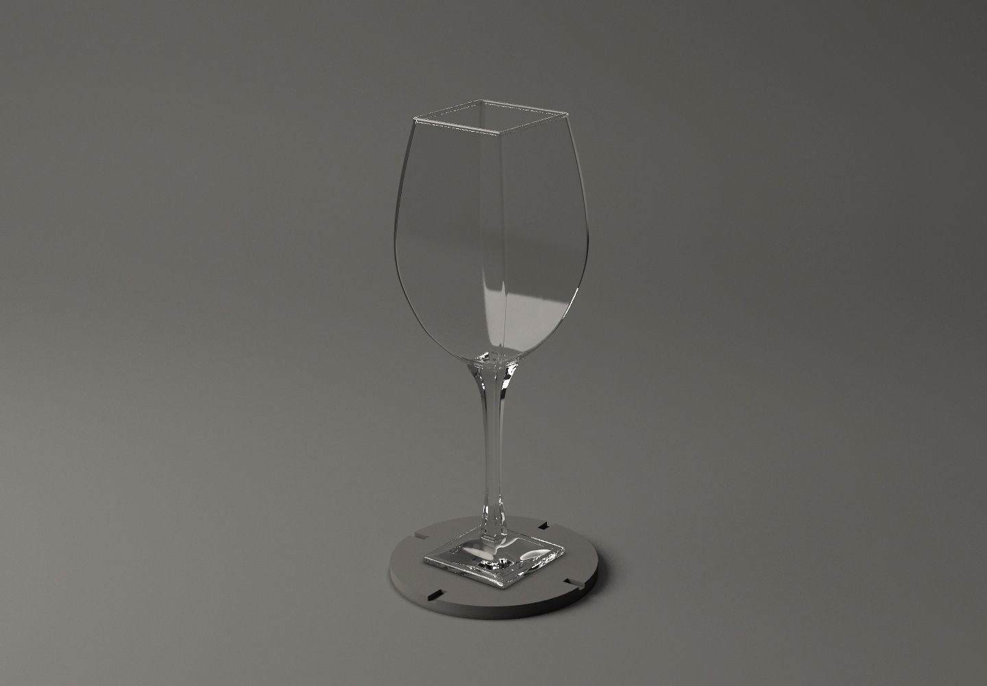 GLASSWARE---Square Wine Glass 002 3D print model_20