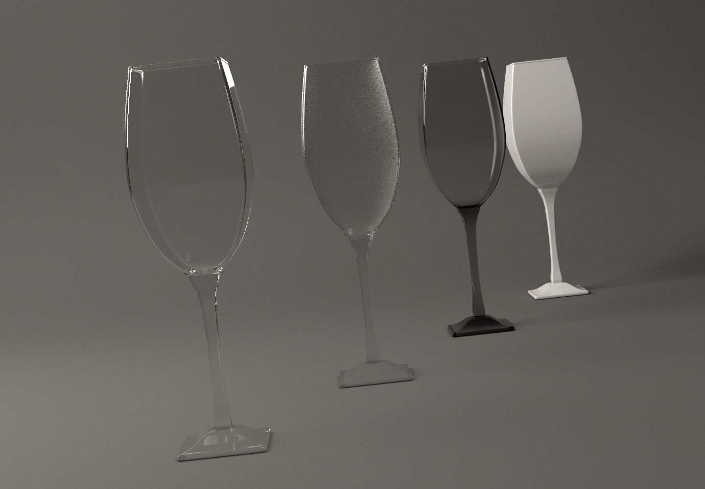 GLASSWARE---Square Wine Glass 002 3D print model_2