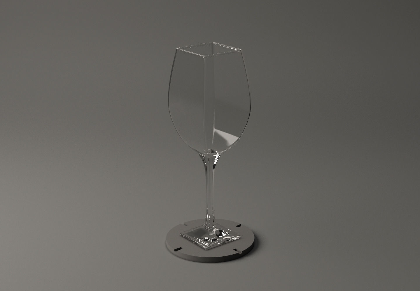 GLASSWARE---Square Wine Glass 002 3D print model_5