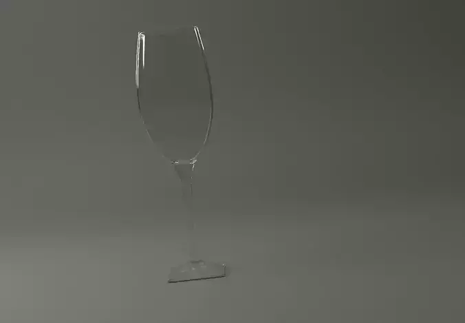GLASSWARE---Square Wine Glass 002 3D print model